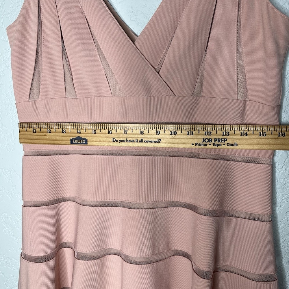 JS Collections Pink Sleeveless Fit & Flare Dress Womens 12 Elegant Quiet Luxury - Picture 10 of 11